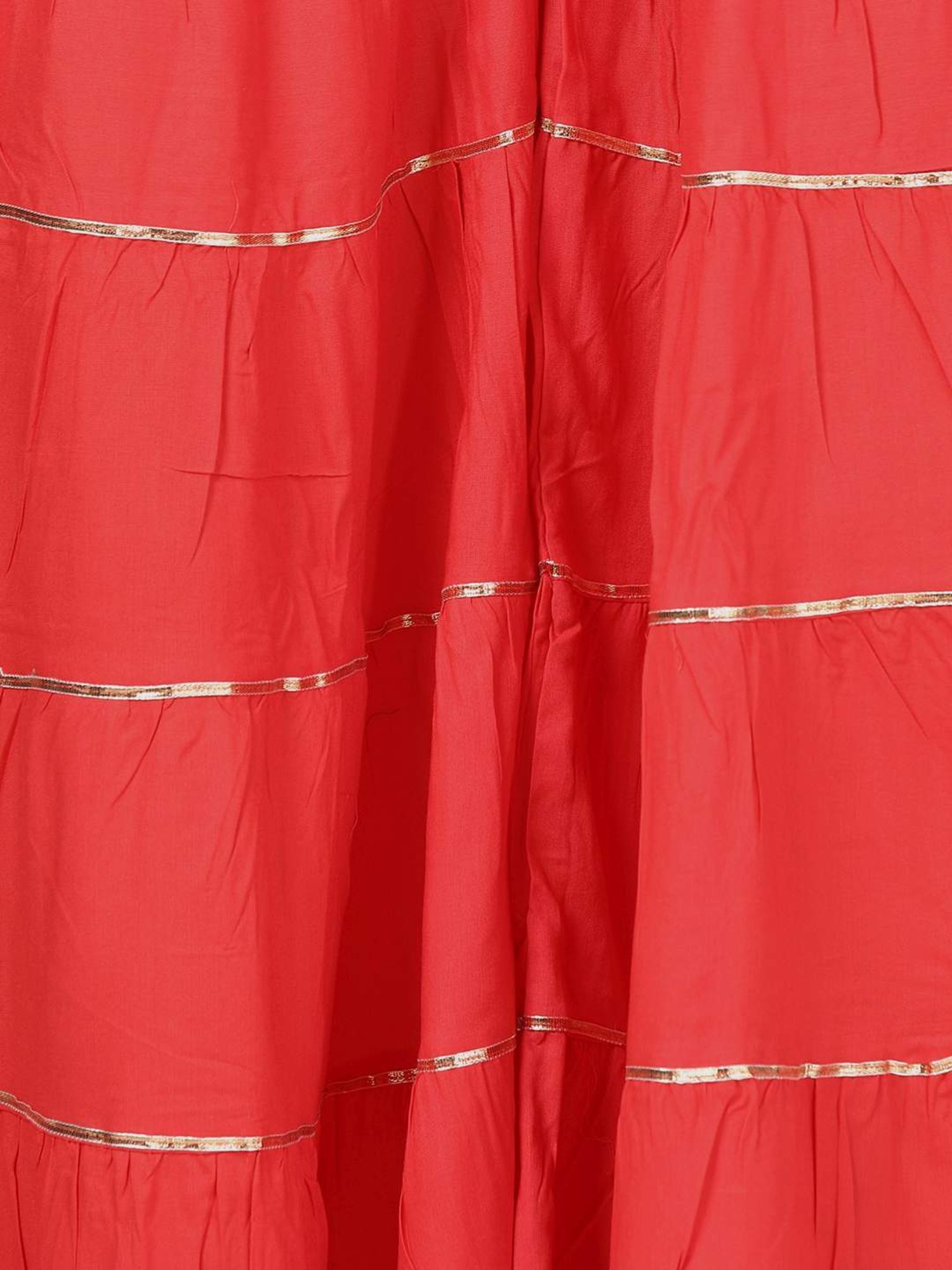 Aarika Coral Cotton Striped Sharara