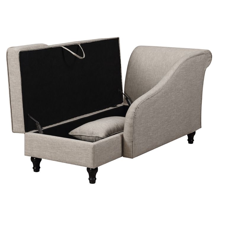 Pease Contemporary Faux Leather Upholstered Crystal Button Tufted Chaise Lounge White - Baxton Studio