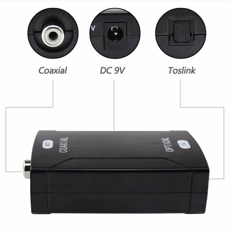 Digital Optical To Coaxial Audio Converter Optical Input To Coaxial Digital Audio Output With DVD For PS4 Xbox To Amplifier hot (1 pcs)