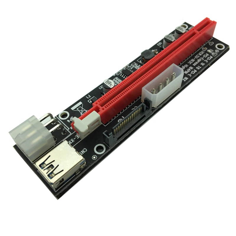 USB 3.0 Extender Flexible Cable PCIE PCI E PCI Express 1X to 16X Riser Card SATA 4Pin 6Pin Power for Bitcoin BTC Miner Mining