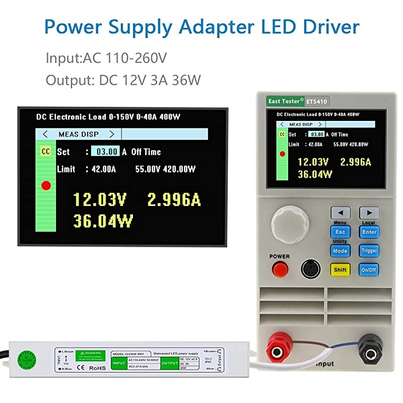 LED Driver 36W Waterproof IP67 12V 3A Power Supply Adapter Transformer AC 110~260V to DC 12 Volt 3 Amp 36 Watt Converter for Outdoor LED Lighting LED Strip Module Street Lights CCTV Camera