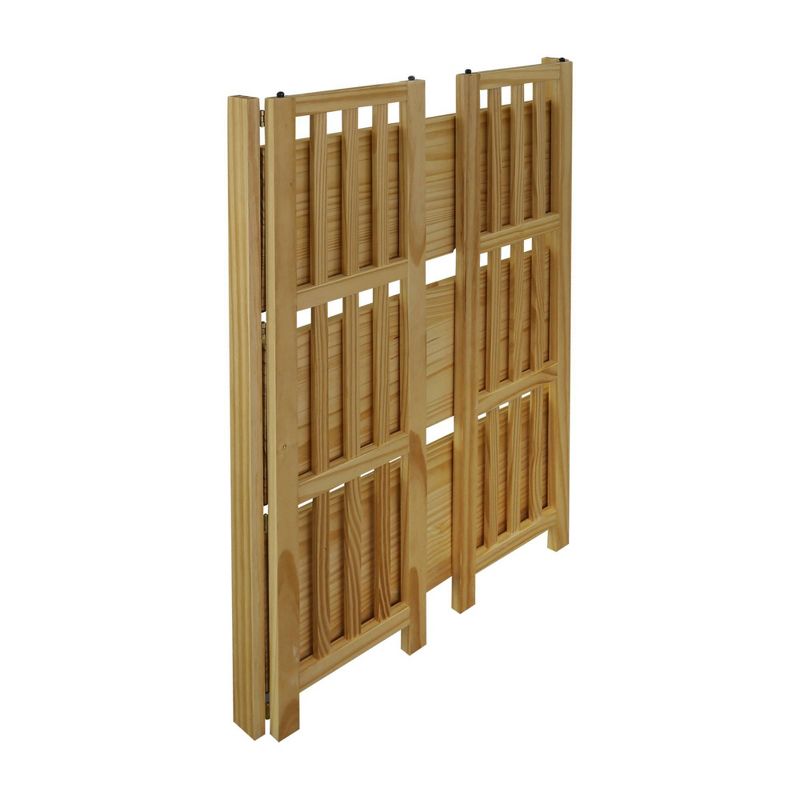 42" 4 Shelf Folding Bookcase Natural - Flora Home