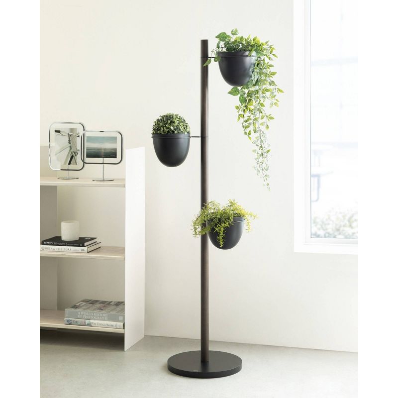 Floristand Freestanding Planter Black/Walnut - Umbra