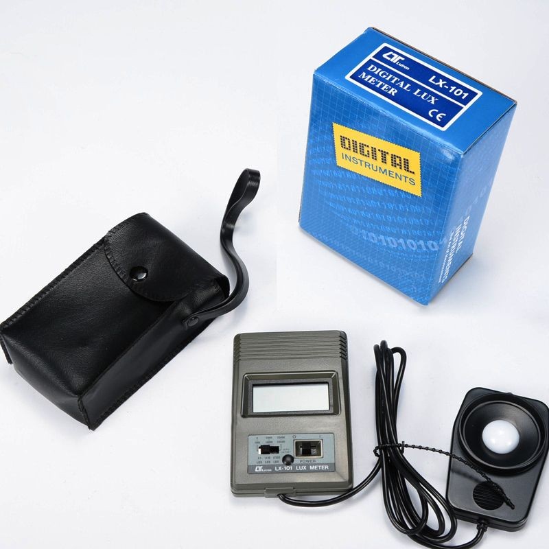 Pocket Size Digital Luxmeter, Measures 0-50,000 Lux in 3 Ranges, 4 Digit LCD Display, Spectrum Meets C.I.E. Standard