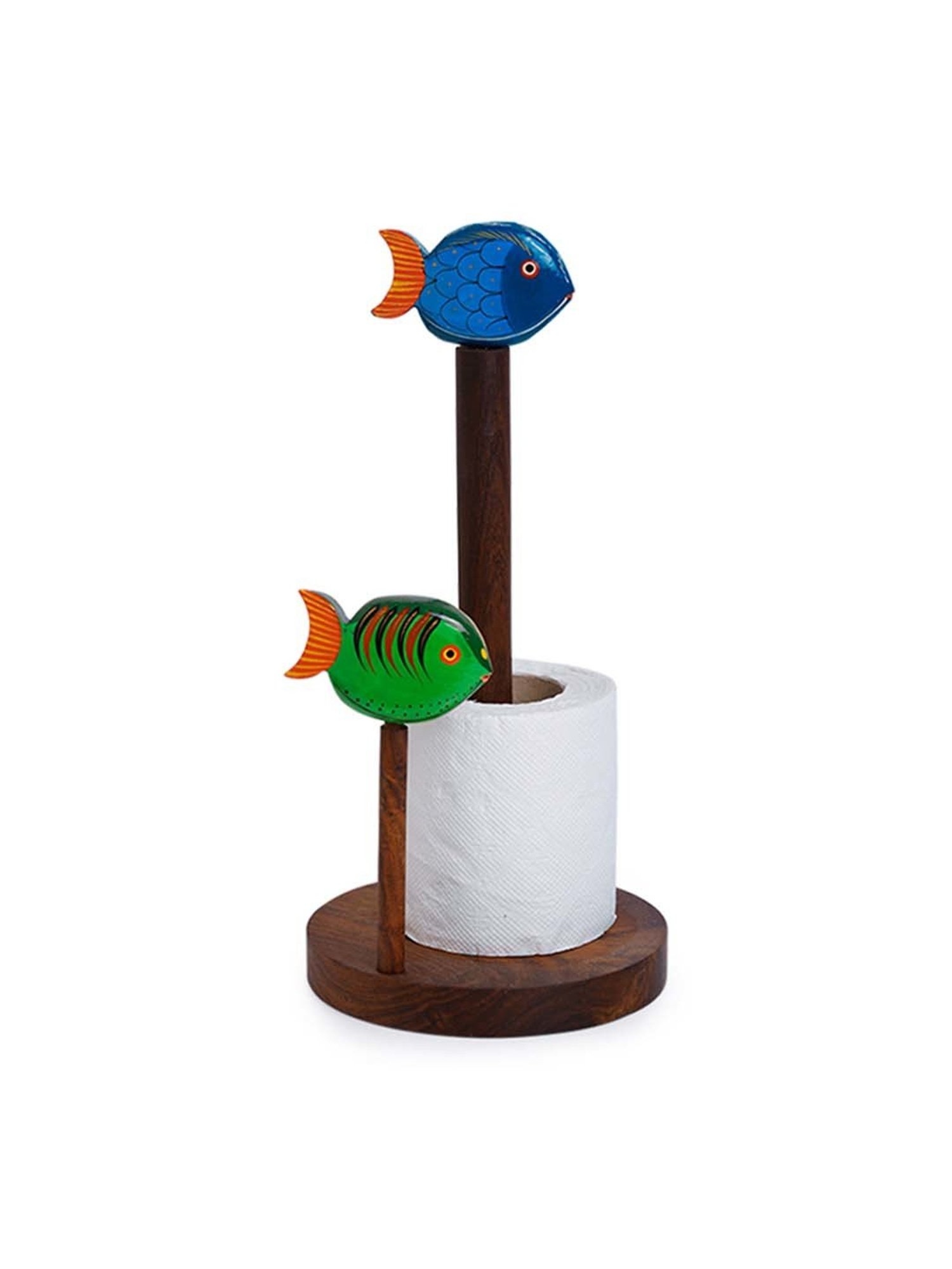 ExclusiveLane The Dancing Peacock Brown Sheesham Wood Napkin Holder - Set of 1