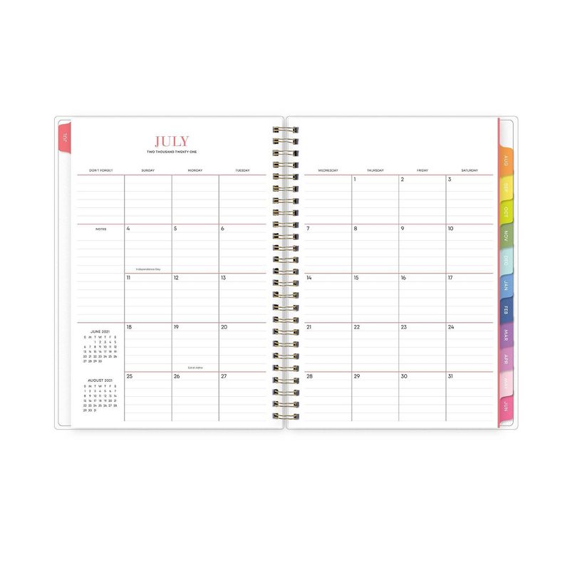 2021-22 Academic Planner Notes 5.875" x 8.625" Flexible Cover Monthly Wirebound Over The Rainbow - The Home Edit