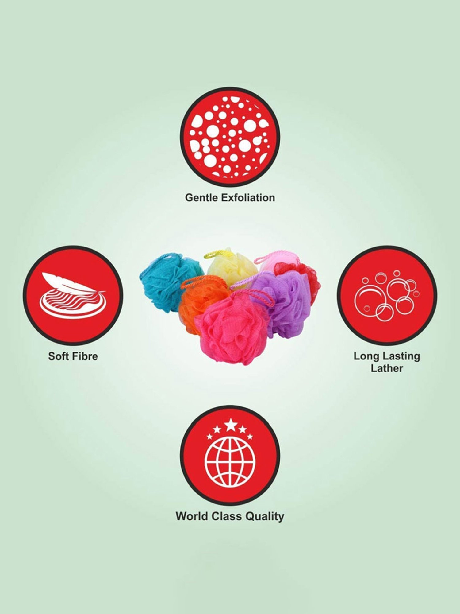 Bronson Professional Mini Loofah - Pack of 2