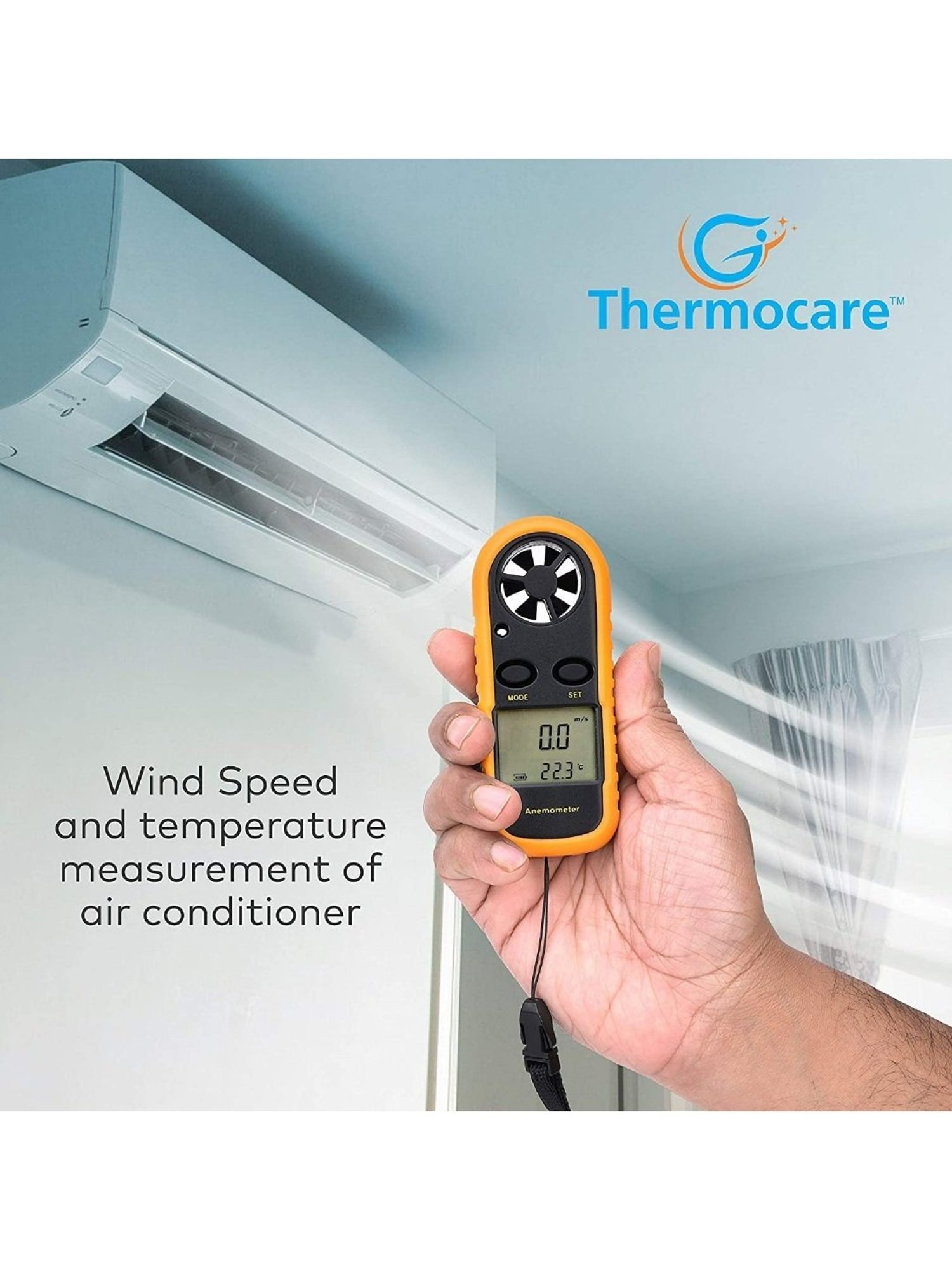 Thermocare Wind Speed Meter (Black)