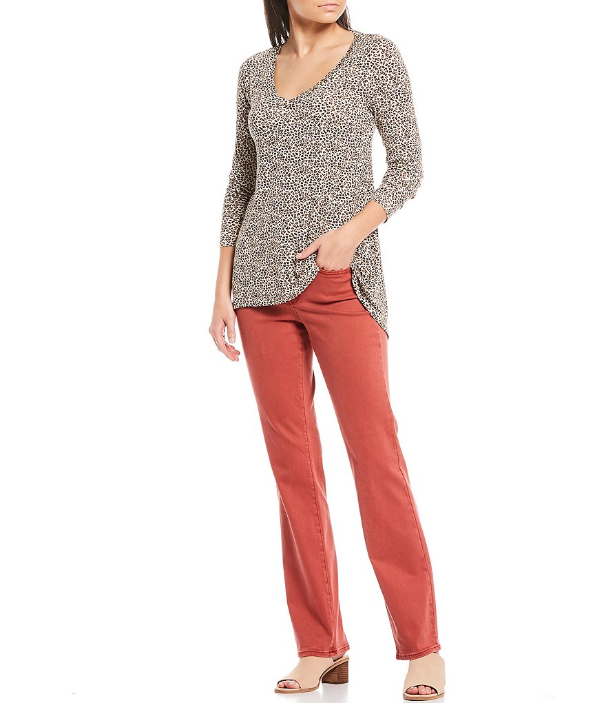 NYDJ Marilyn Straight Leg Mid Rise Bootcut Jeans