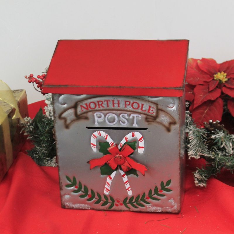 Christmas 12.0" Letters To Santa Mail Box North Pole Post  -  Decorative Figurines