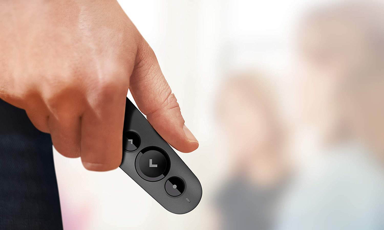 Logitech R500 Laser Presentation Remote with Dual Connectivity Bluetooth or USB for PowerPoint, Keynote, Google Slides, Prezi - Black