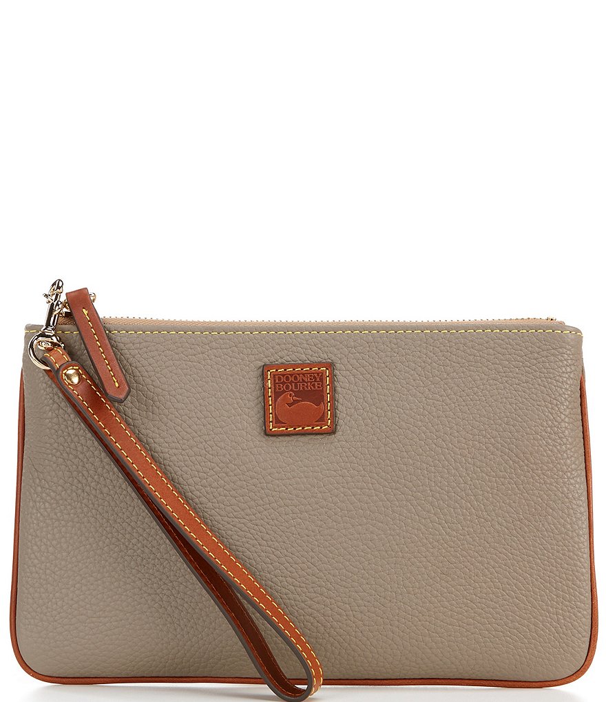 Dooney & Bourke Pebble Collection Large Leather Zippered Wristlet