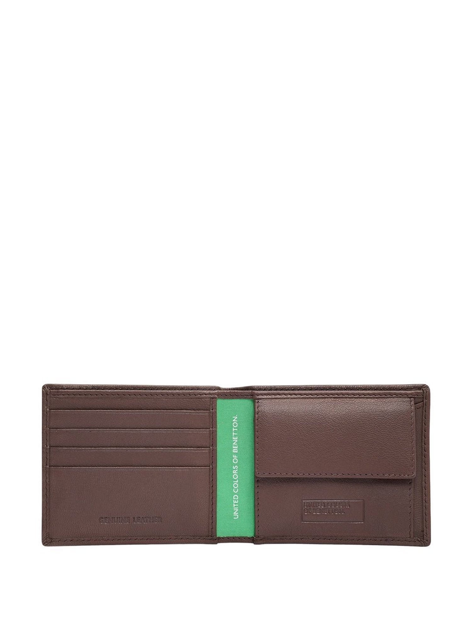 United Colors of Benetton Davle Brown Casual Leather Bi-Fold Wallet for men