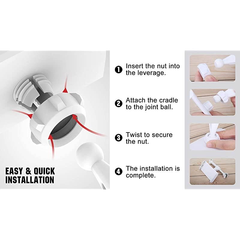 Headrest PhoneTablet Car Mount Adjustable Tablet Holder for 411quot Devices Fit with iPhone 11 Pro Max11 Pro11 iPhone XsXs MaxXR iPhone SE 2020 iPad Pro 11 2020 Galaxy S20 62quot White