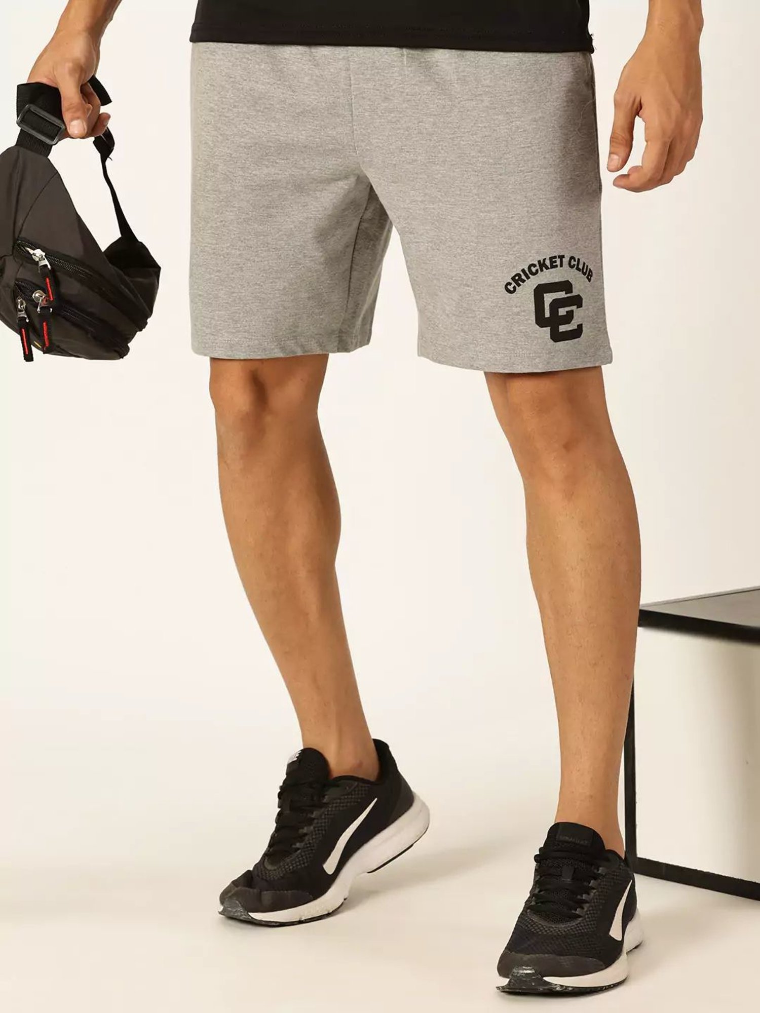 Thomas Scott Grey Melange Regular Fit Shorts