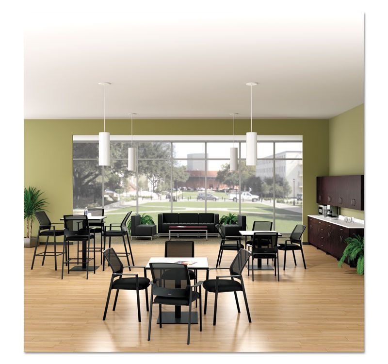 Alera QUB Series Powered Armless L Sectional, 26 3/8 x 26 3/8 x 30 1/2, Black QB8116P