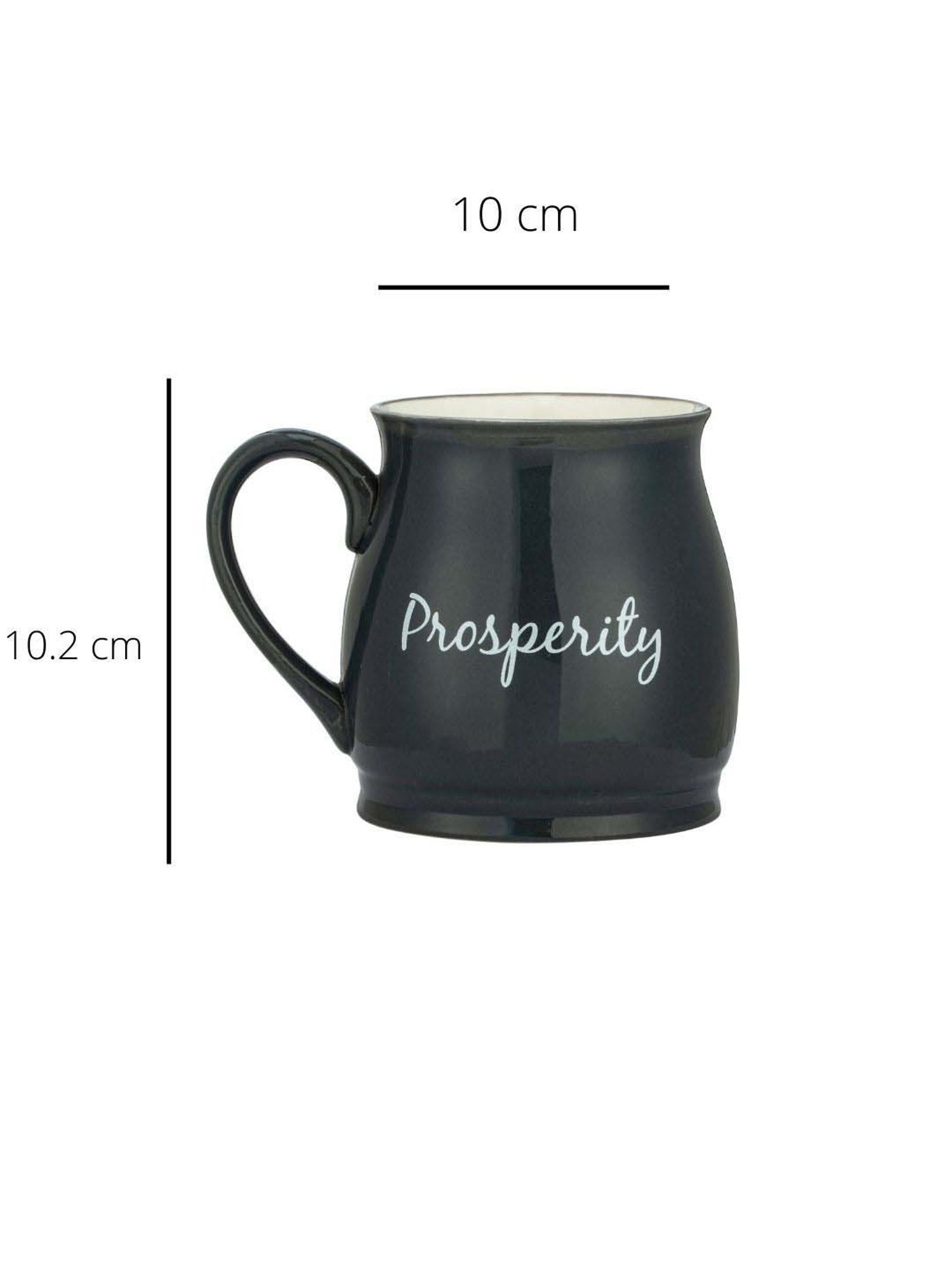 JCPL Pepper Black Ceramic Mug (0.35 L)