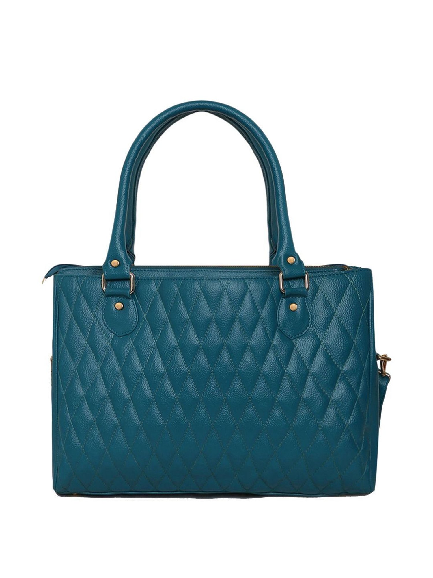 KLEIO Grey Quilted Medium Laptop Handbag