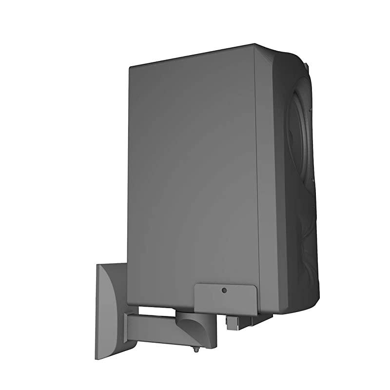 Dual Side Clamping Bookshelf Speaker Wall Mounting Bracket for Large Surrounding Sound Speakers Hold Up to 120 lbs SWM201XL Black