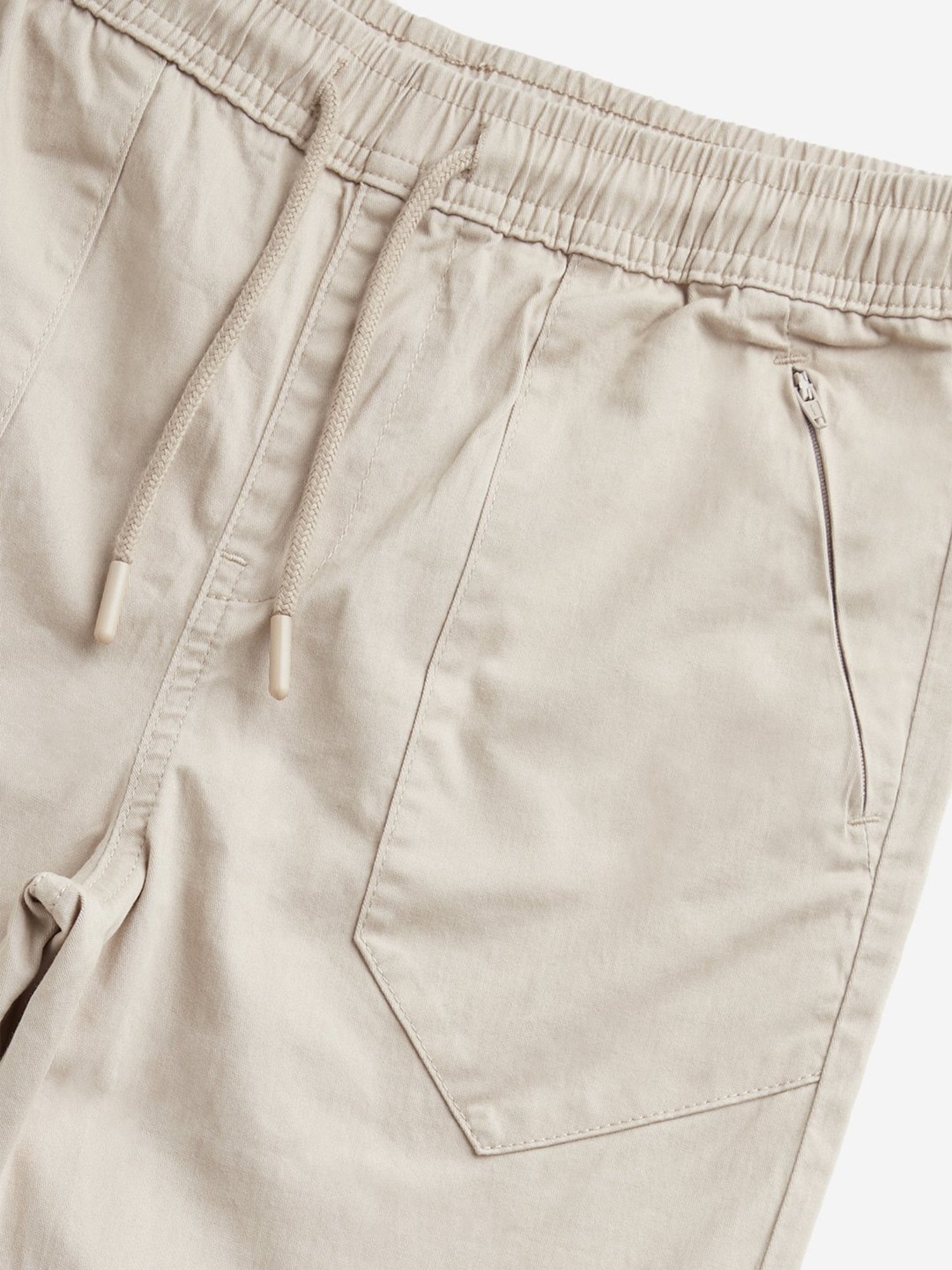 Y&F Kids by Westside Beige Mid-Rise Cotton Blend Joggers