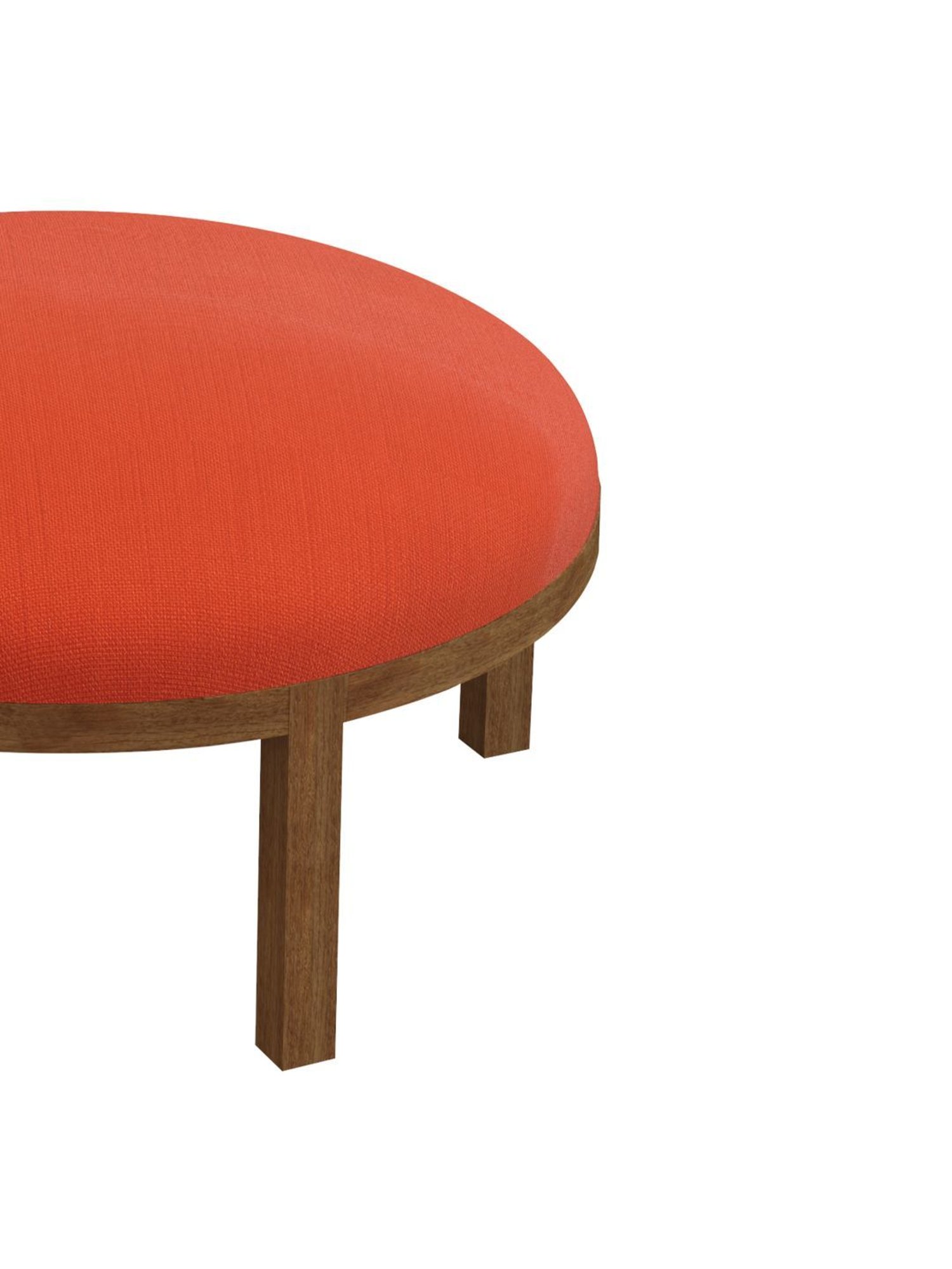 Chumbak Bohemian Carribean Coral Sheesham Wood Ottoman