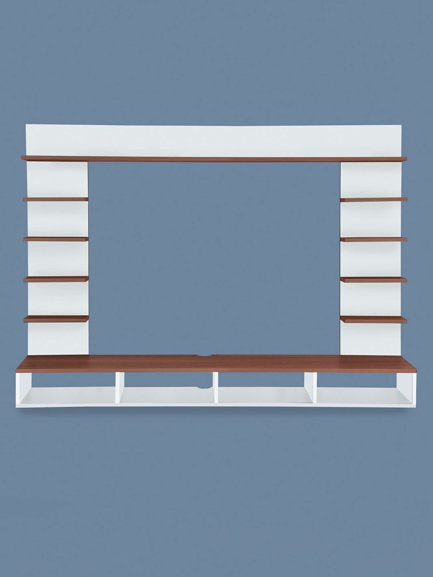 Delite Kom Flex Flowery Wenge & Acacia Dark Engineered Wood TV Entertainment Unit