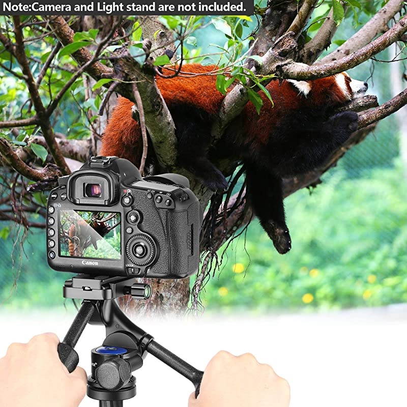 Camera Video Tripod Head Handle Ball Head 360 Degree Rotation with 14 inch Quick Shoe Plate for Tripod Monopod Camera Slider Light Stand and DSLR Cameras Load Up to 22 pounds 3Way