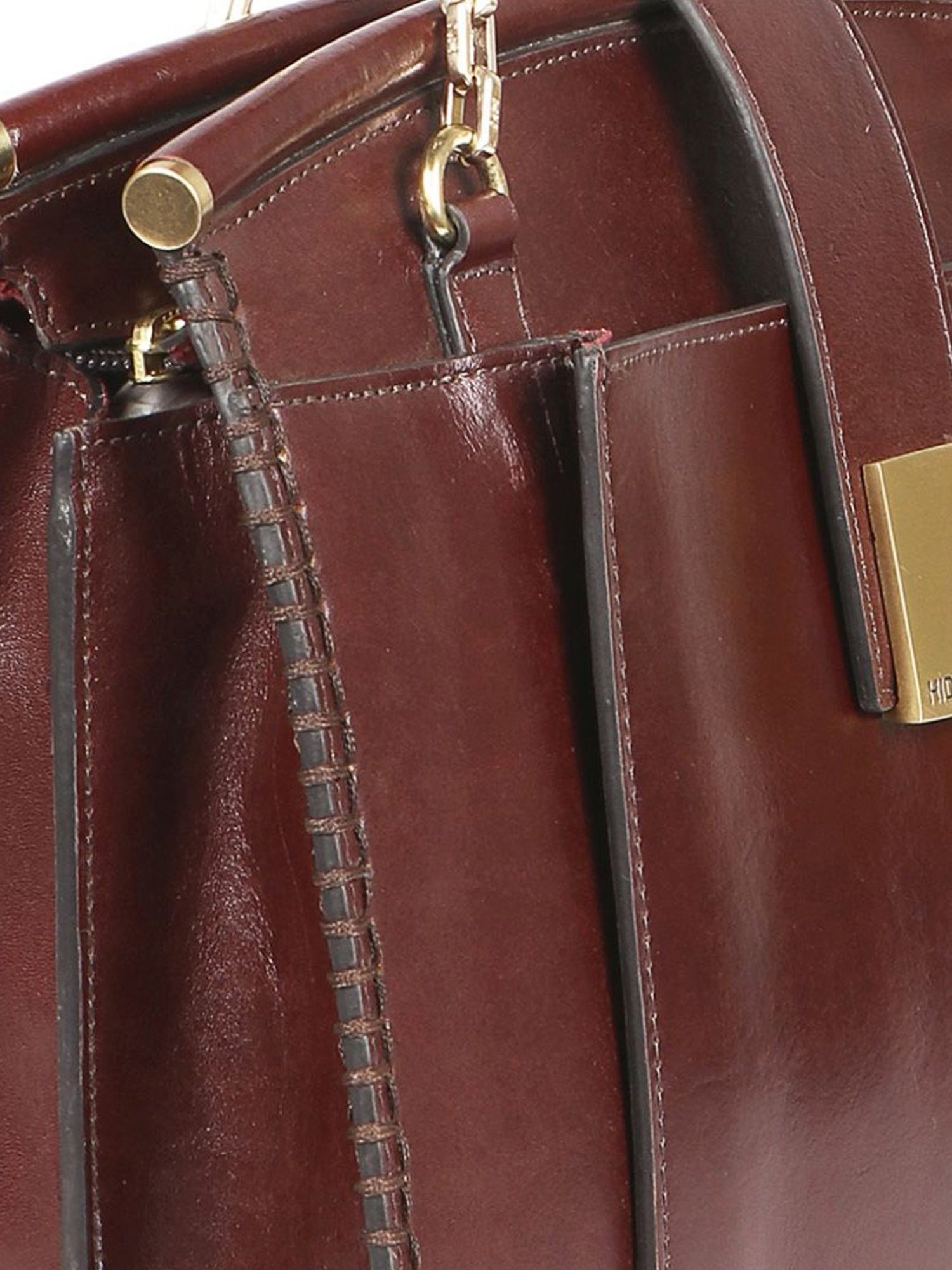 Hidesign EI Flourish 01 Brown Leather Solid Shoulder Handbag