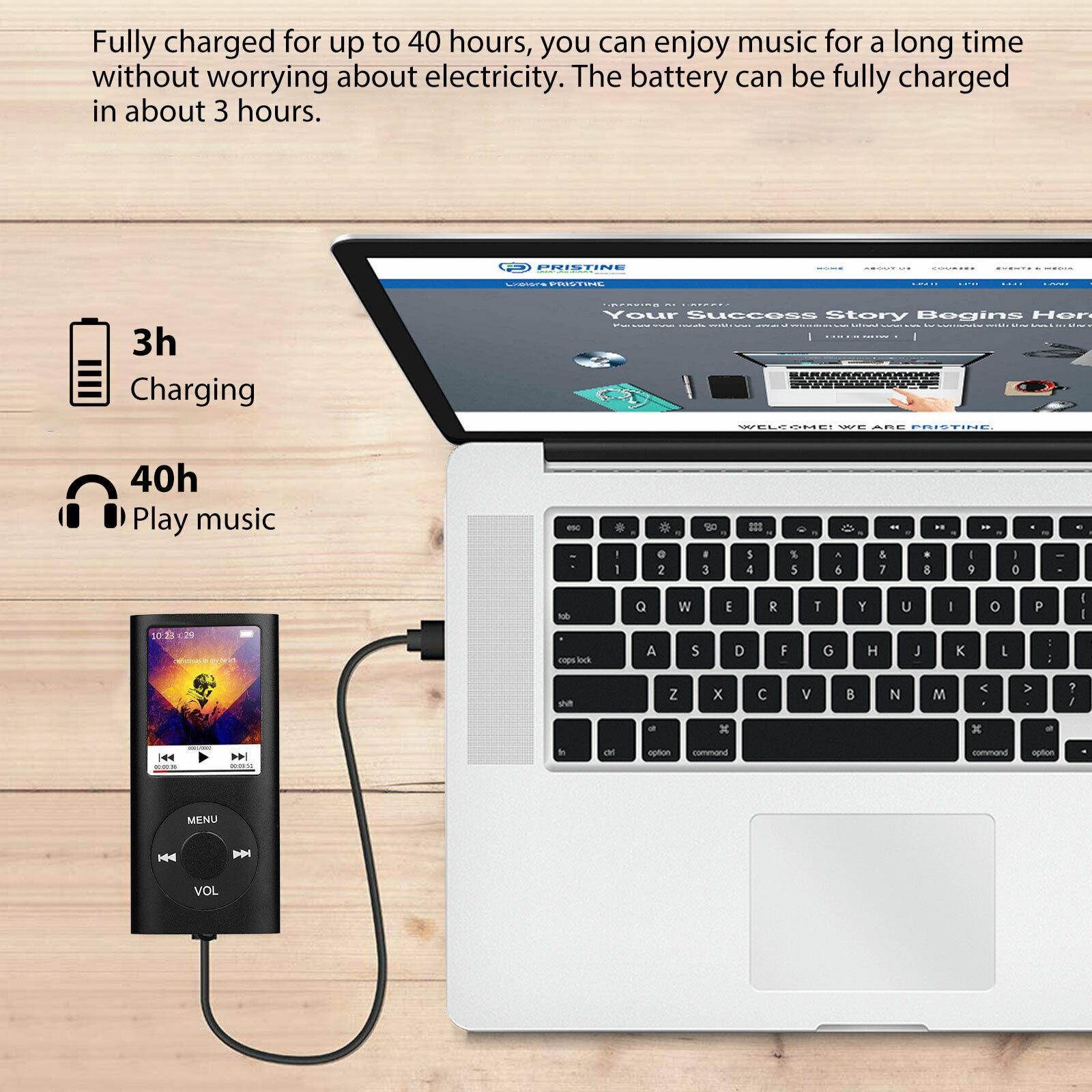 Portable HiFi MP3 Music Player FM Lossless Sound Recorder up to 64GB + earphone