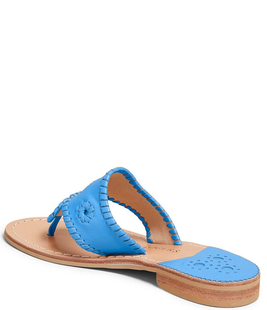 Jack Rogers Jacks Leather Flat Thong Sandals