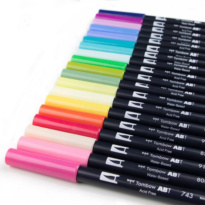 Tombow 20ct Dual Brush Pen Art Markers - Floral Palette