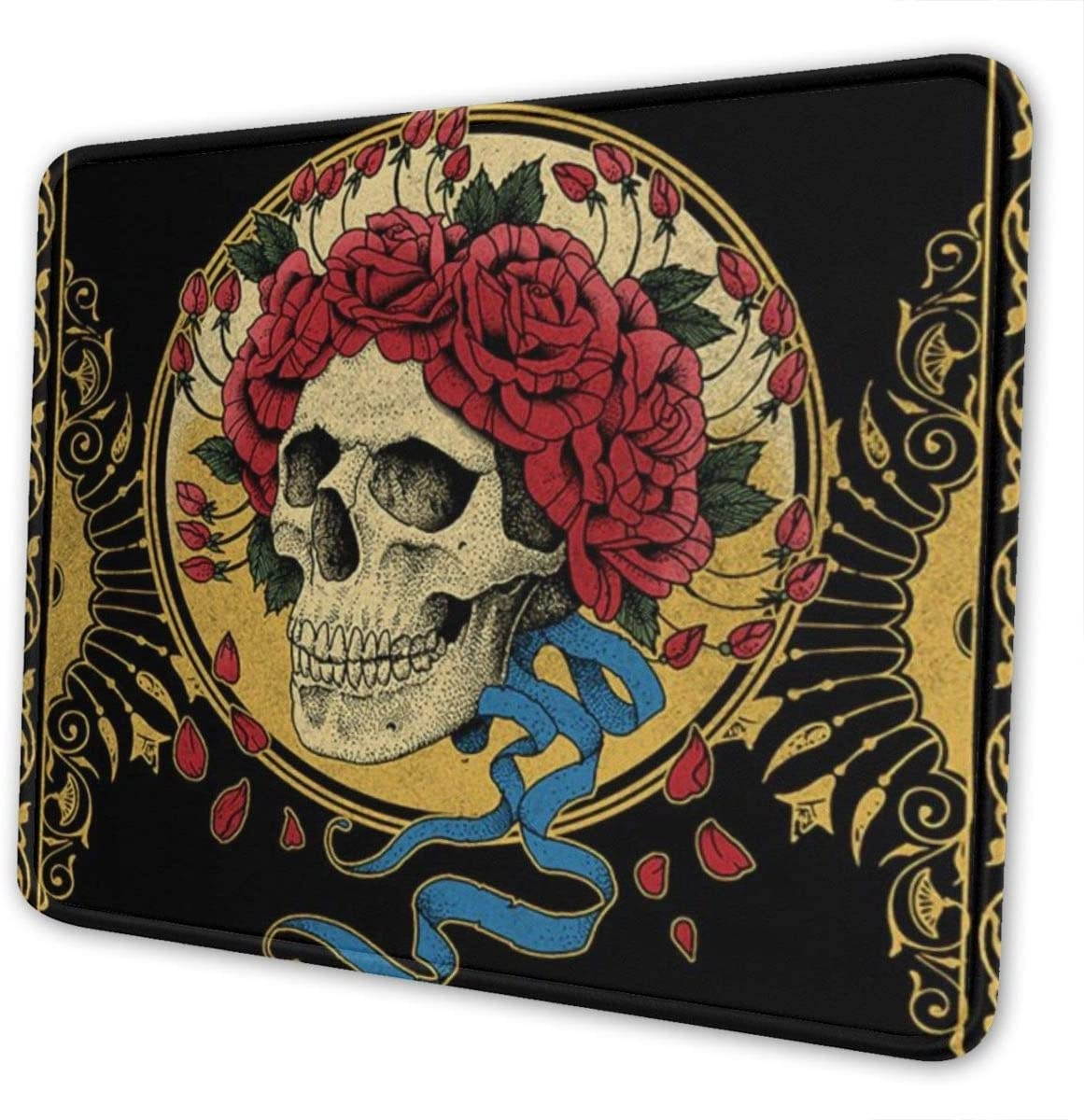 Grate Ful Skull Gaming Mouse Pad, Anti Slip Natural Rubber Mouse Mat for Desktops, Computer, Pc and Laptops Cool Mousepad for Working or Game - Grate-ful Dead 7.1x8.7 inches/11.8x9.85 inches