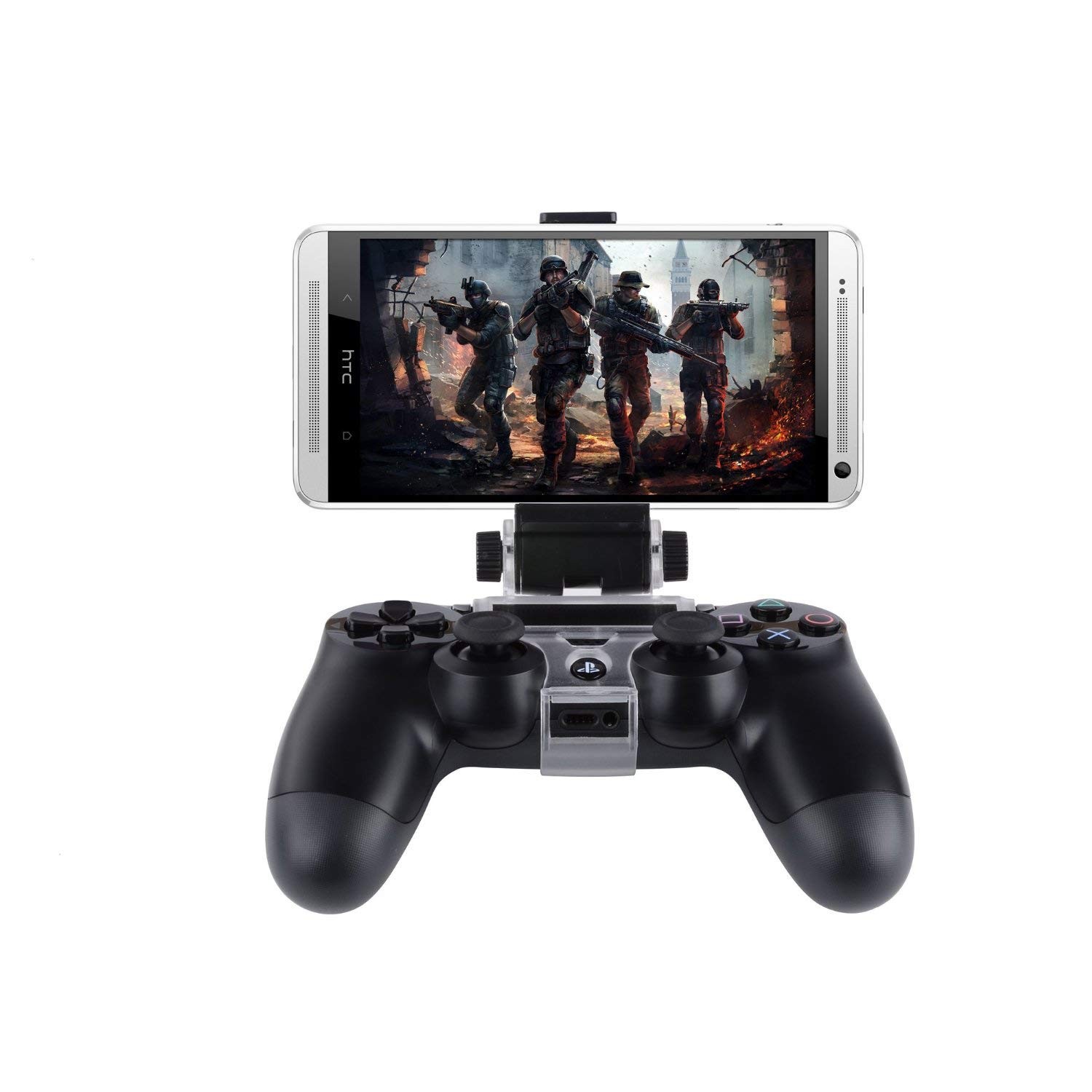 SUNKY PS4 Slim Pro Controller Android Phone Clip, 180 Degree Gaming Holder Mount Stand Bracket for Playstation 4 Slim Pro Dualshock Console - 6 inch Samsung Galaxy S8 Plus S7 S6 Edge Plus Note 8 5