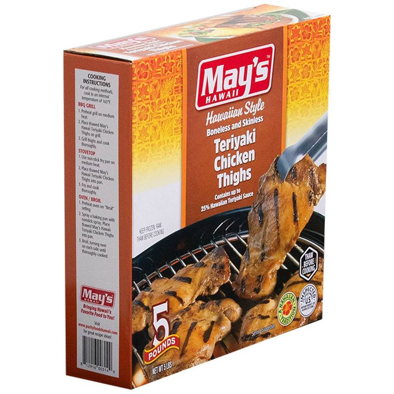May's Hawaii Teriyaki Chicken Thighs - Frozen - 5lbs