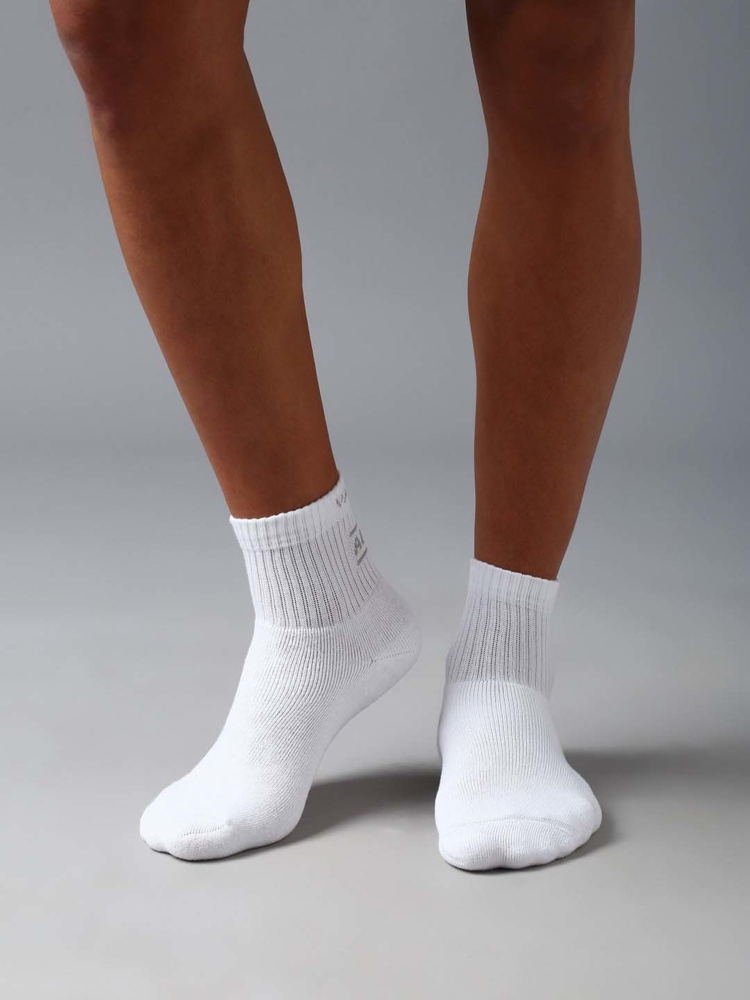 Van Heusen White Cotton Solid Socks - Set of 1