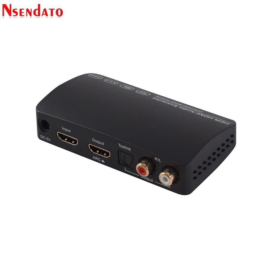 1 In 1 Out HDR UHD HDMI 2.0 Audio Extractor Switcher 4k 60HZ HDR HDMI2.0 Audio Extractor Adapter with ARC EDID For PS4 DVD HDTV
