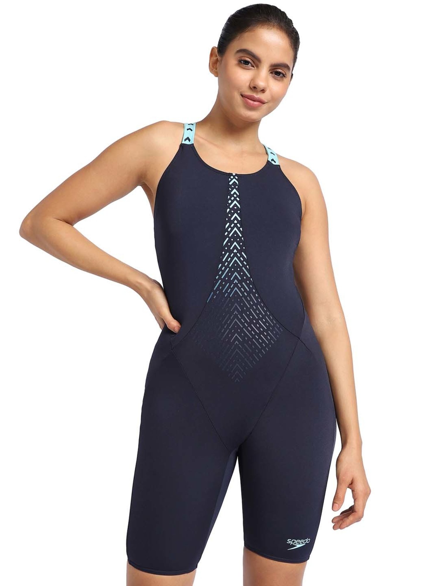 Speedo Navy Printed Swimwear