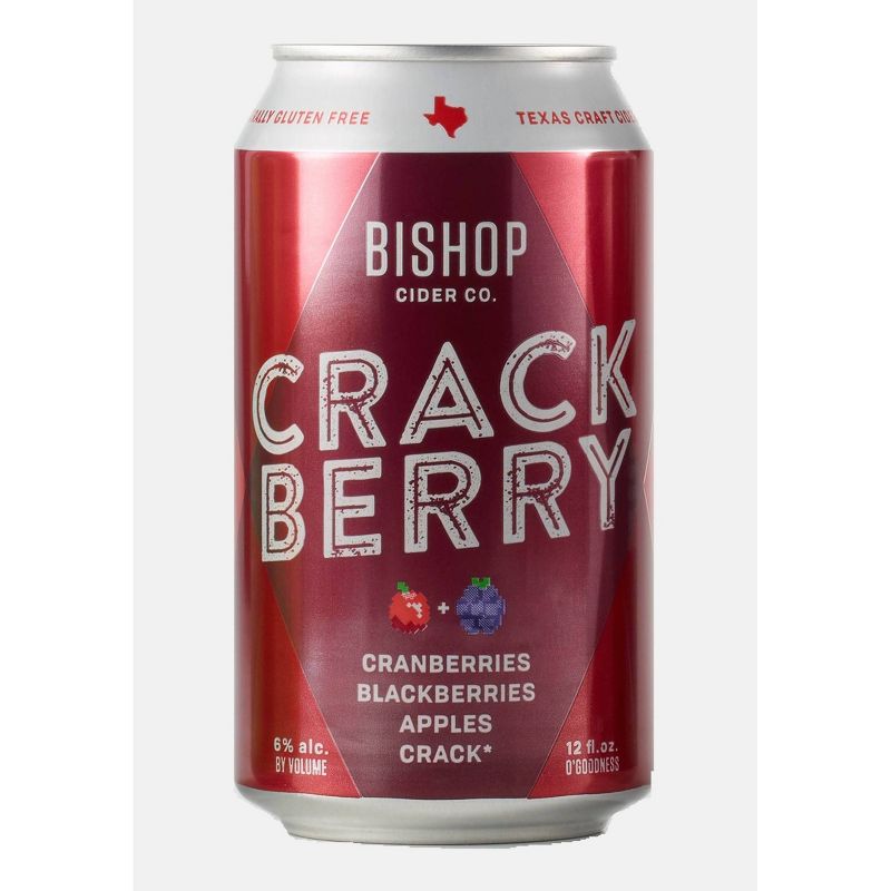 Bishop Crack Berry Hard Cider - 6pk/12 fl oz Cans