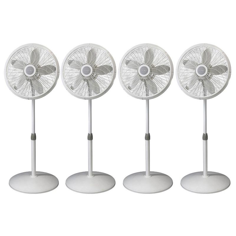 Air King 18" 1/6 HP 3-Speed Adjustable Height Floor Fan with Roll-About Stand