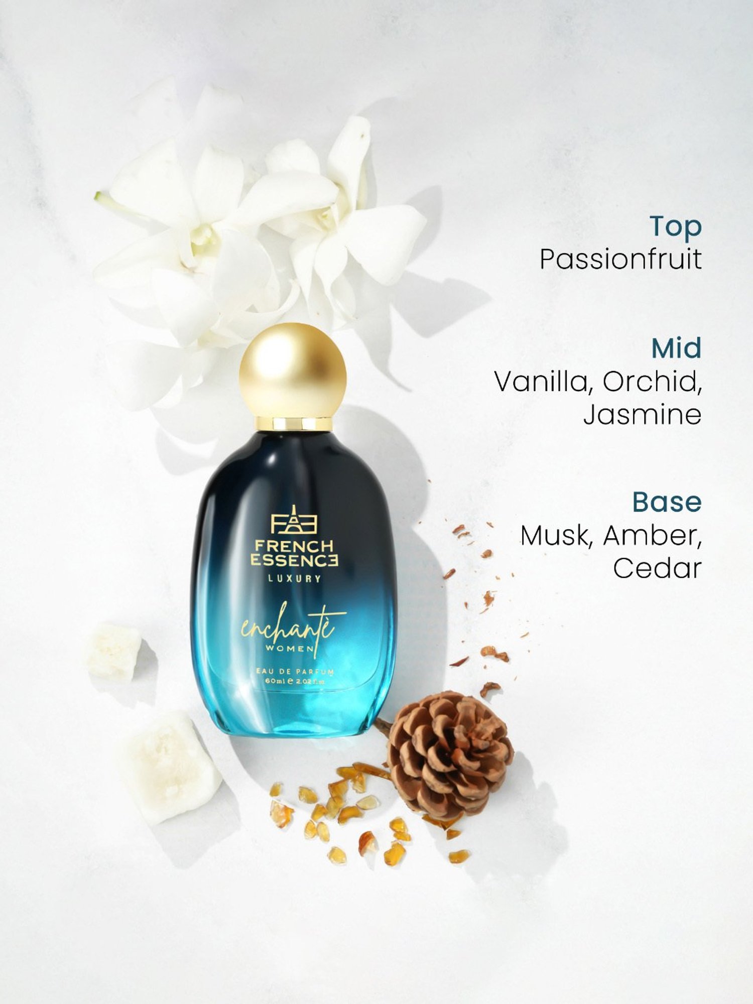 French Essence Luxury Enchante Eau de Parfum for Women - 60 ml