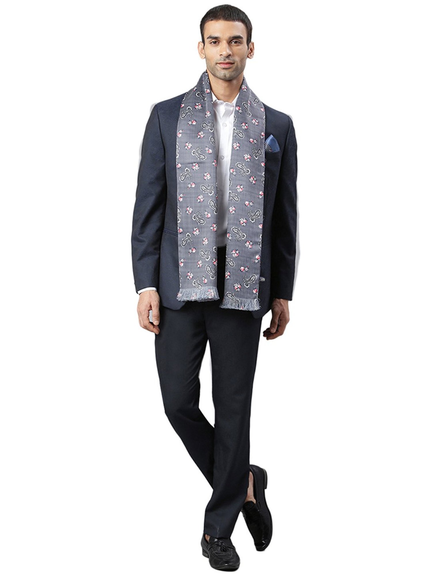 Tossido Blue Printed Stole