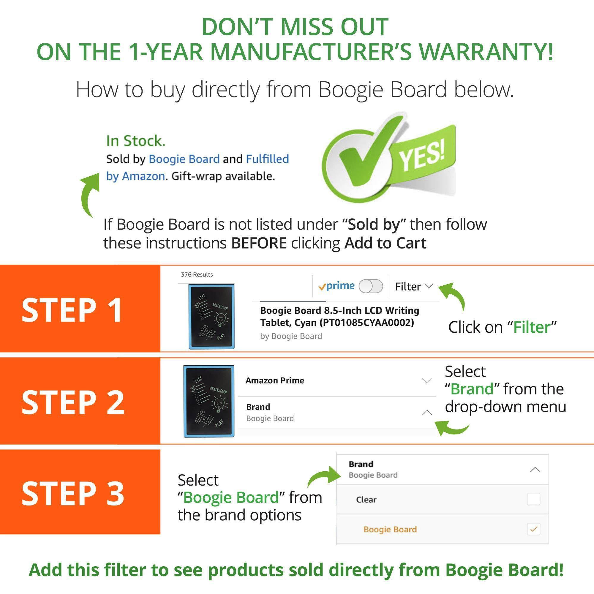 Boogie Board Jot 8.5 LCD eWriter, Pink (J34420001)