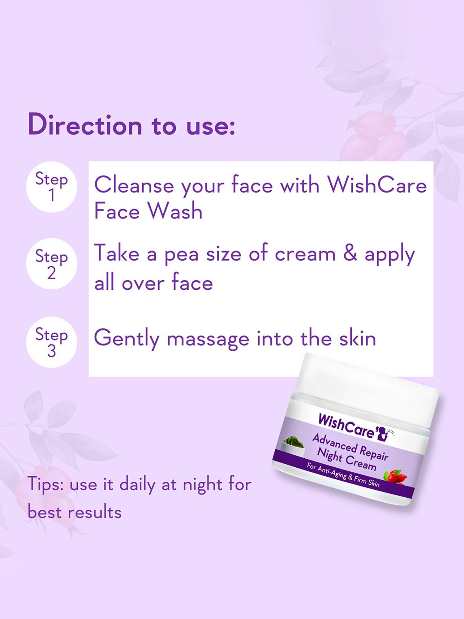 Wishcare Advanced Repair Night Cream - 50 gm