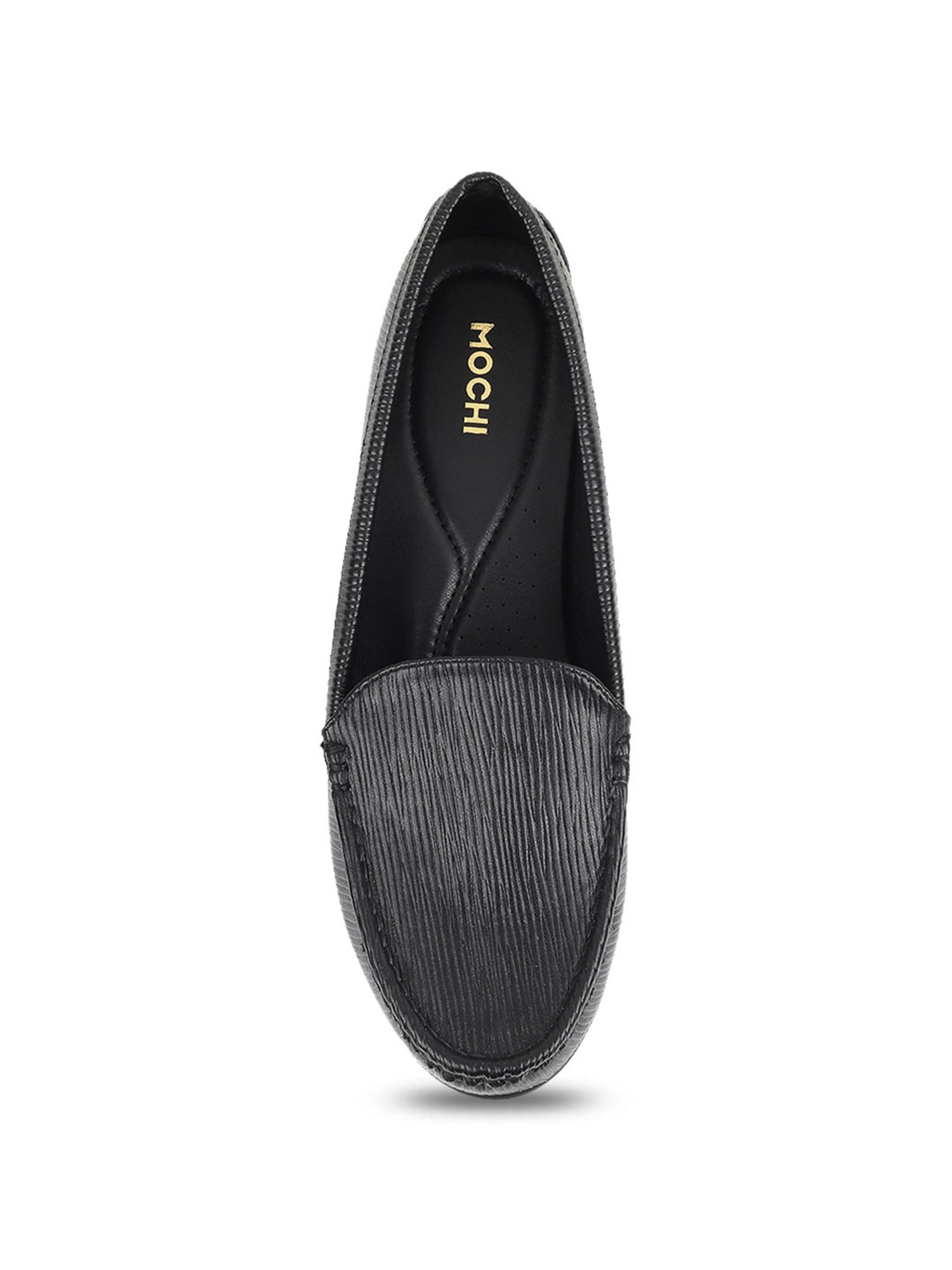 Mochi Women's Black Wedge Loafers