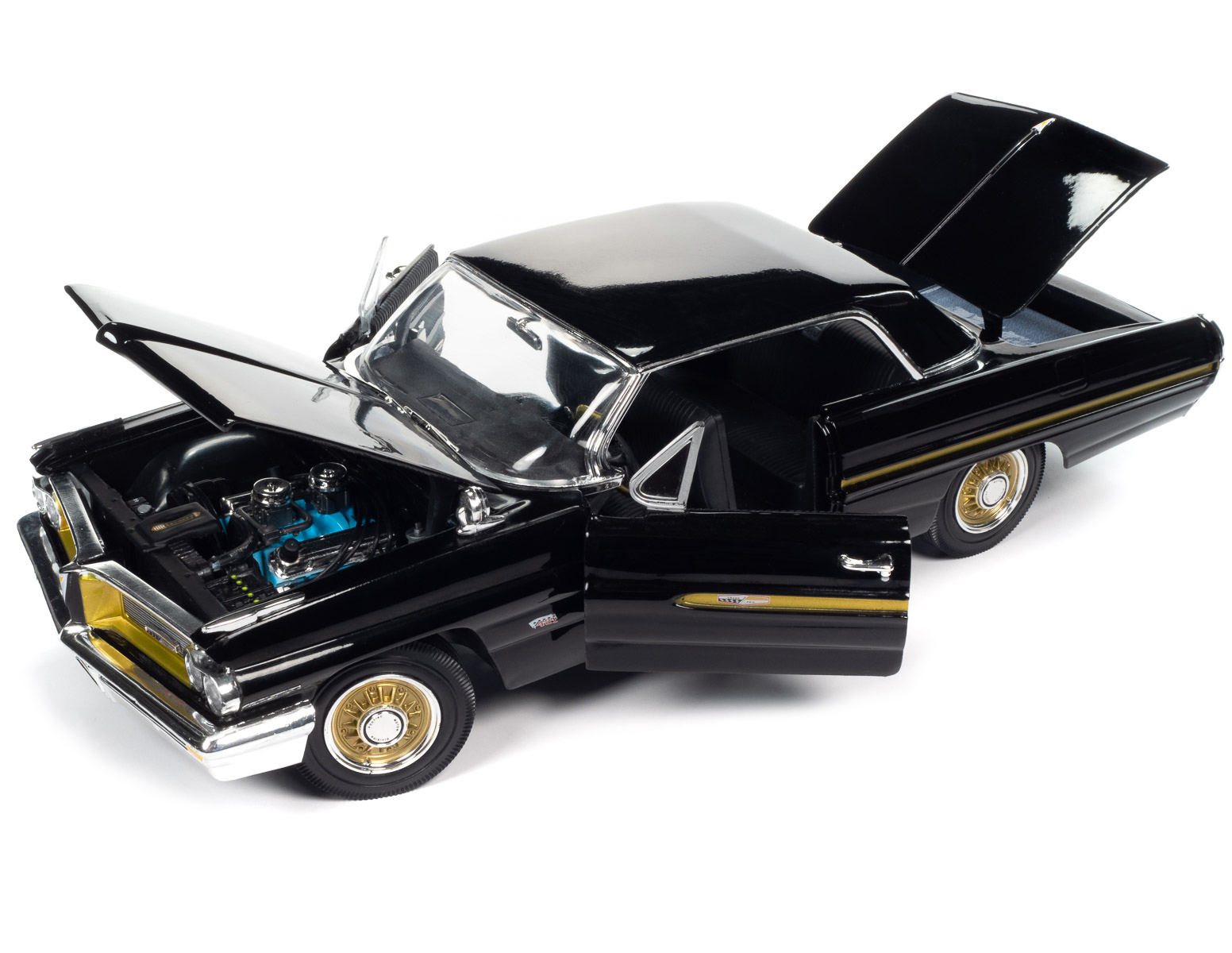 1967 Pontiac Bonneville Champagne Gold Metallic with White Top Limited Edition to 200 pieces Worldwide 1/43 Model Car by Goldvarg Collection