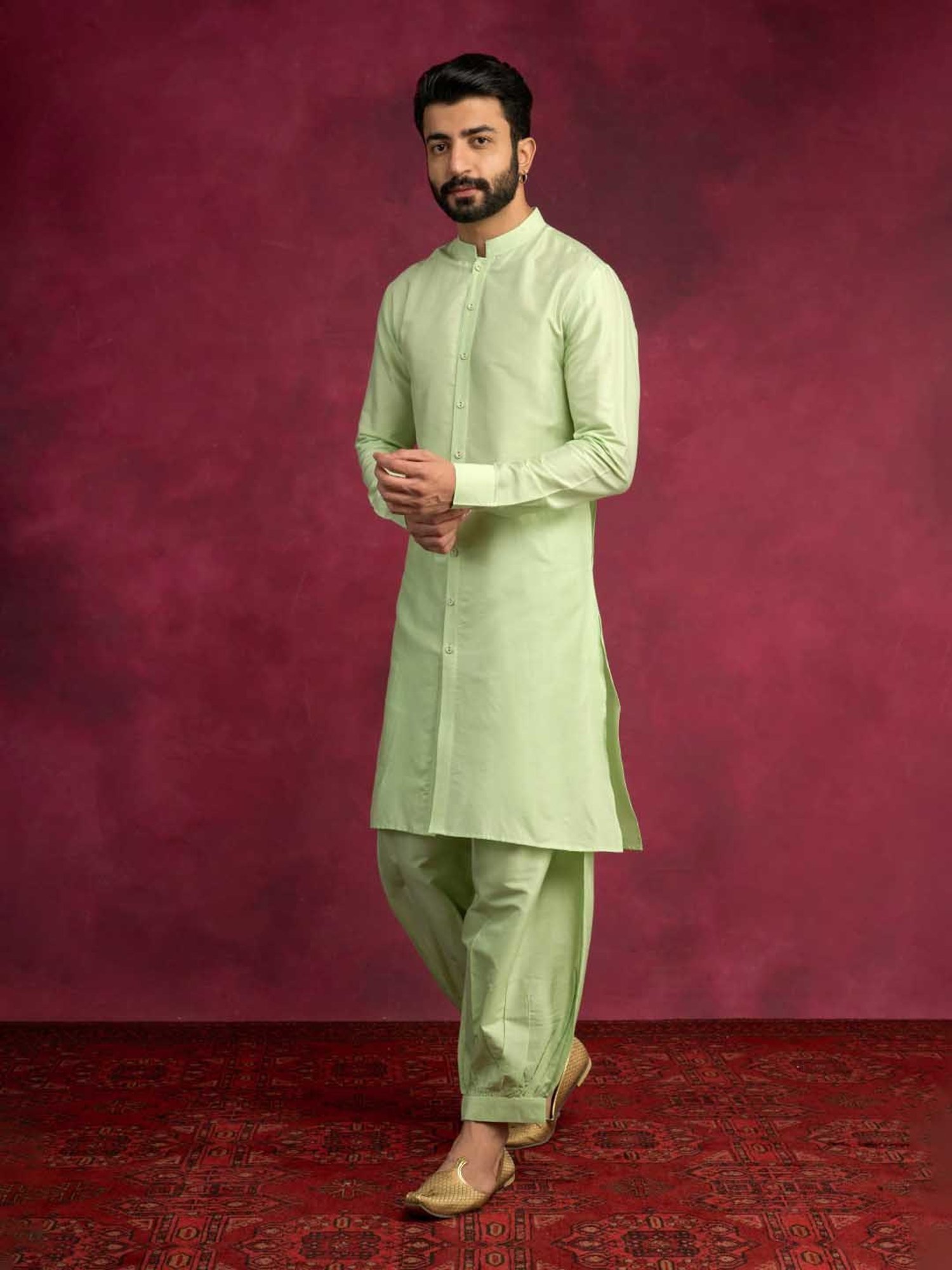 Abhishti Green Straight Fit Kurta