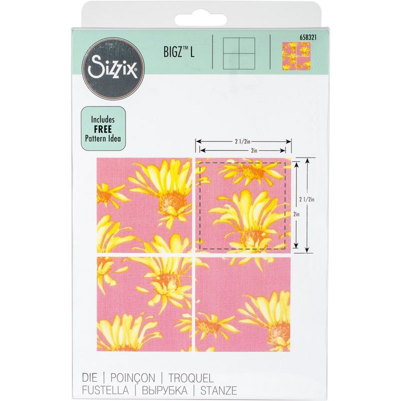 Sizzix Bigz Dies Fabi Edition-L Die - Squares 2" Finished