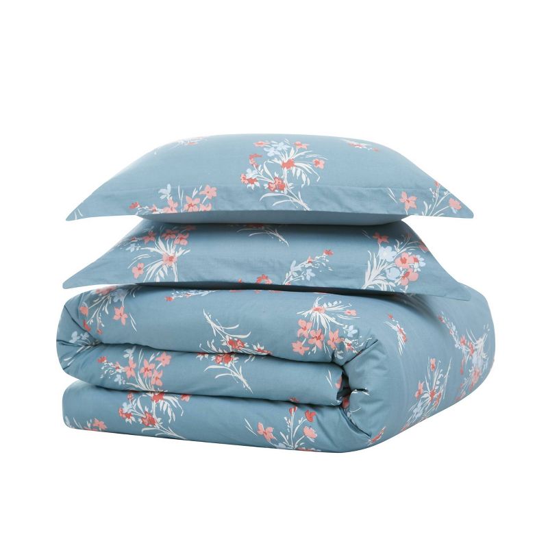 Full/Queen 3pc Paulina Comforter Set Blue - Brooklyn Loom