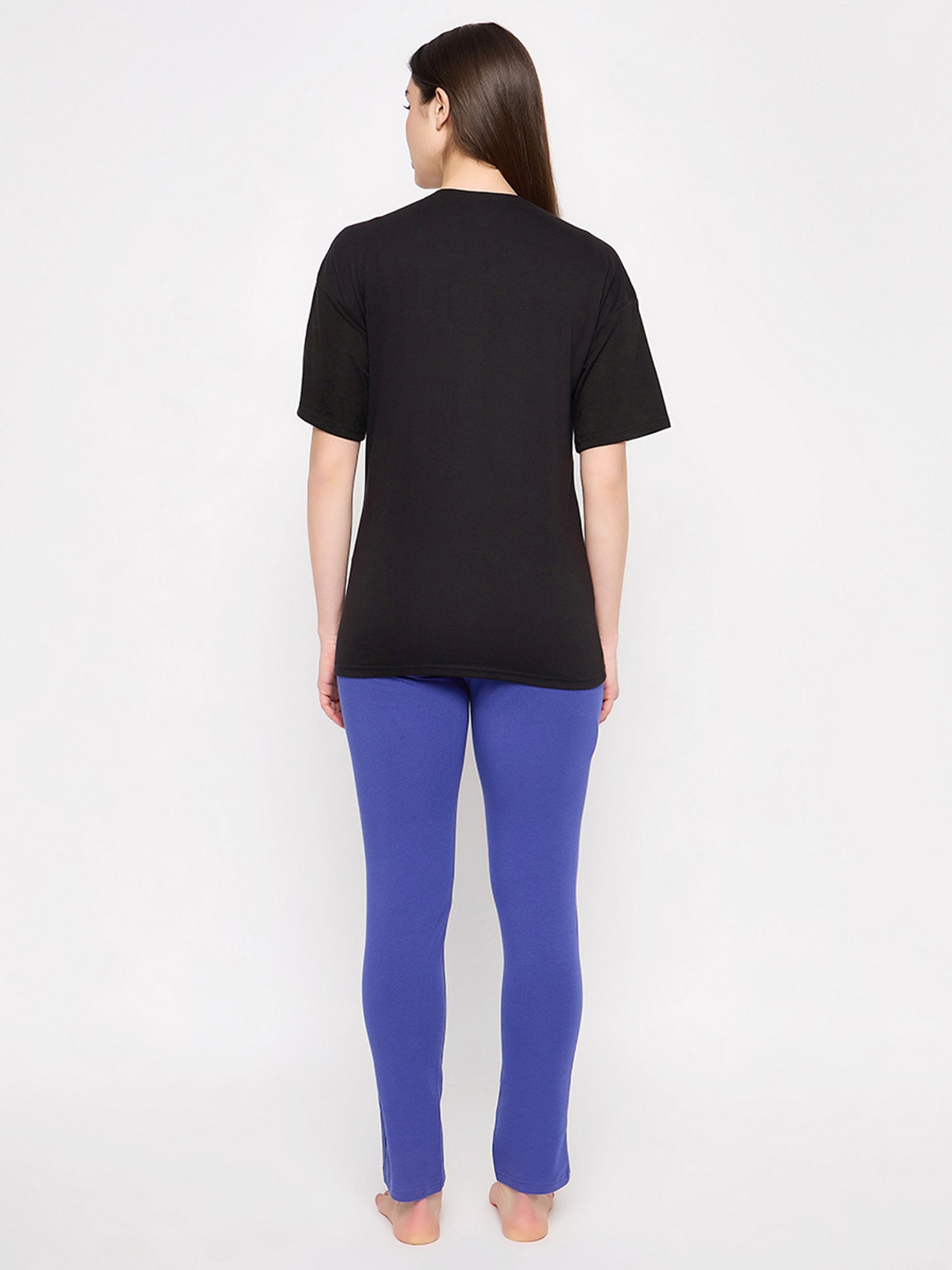 Clovia Yellow & Pink Graphic Print Maternity Top With Pyjamas