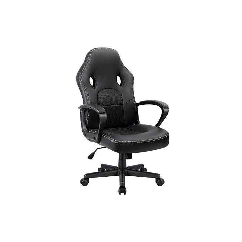 Vibrant Black and Chrome Swivel Task Office Chair with Tractor Seat